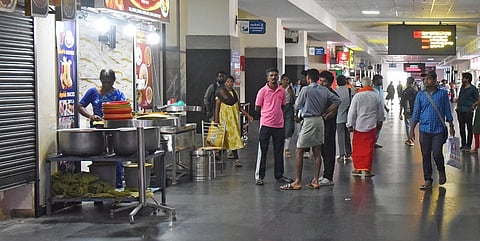 Some traders have placed tables and chairs outside their shops and a few have set up cooking areas using electric stoves. 