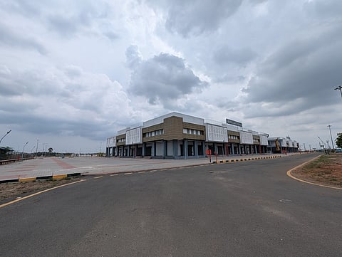 The truck terminal in Panjappur in Tiruchy 
