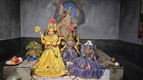 (From left) Three sisters, Goddess Dandamaramma, Goddess Dandu Maa and Goddess Mokkatotamma.