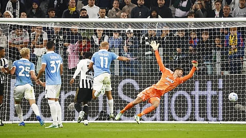 Oliver Provstgaard, a 1.93m centre back, leapt high above the home defence after 37 minutes and guided a header inside the far post for Lazio’s first goal.