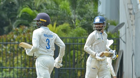 Pradosh Ranjan Paul (L) and Baba Indrajith (R) batted in tandem on Monday