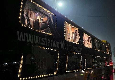 The stone pelting attack on a 40-seater sleeper passenger bus operated by Star World Ventures, which was on way from Delhi to Srinagar, took place while it was traveling near Ludhiana in Punjab at around 11 pm yesterday.