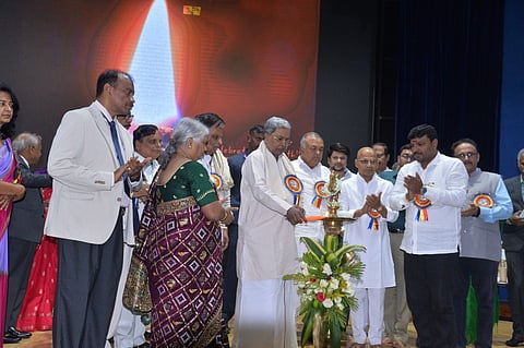 Former Chief Minister Siddaramaiah was conferred with a honorary doctorate on Monday by Devaraj Urs Medical College during the RL Jalappa birth anniversary celebrations