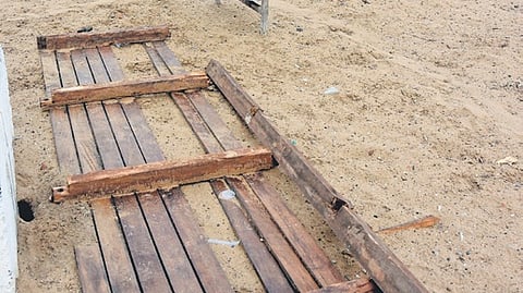 GCC recently dismantled the damaged section of the ramp to replace it with rubber mats 