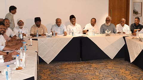 A meeting of Muslim organisations held in Kozhikode under the chairmanship of IUML state president Panakkad Sadiq Ali Shihab Thangal 