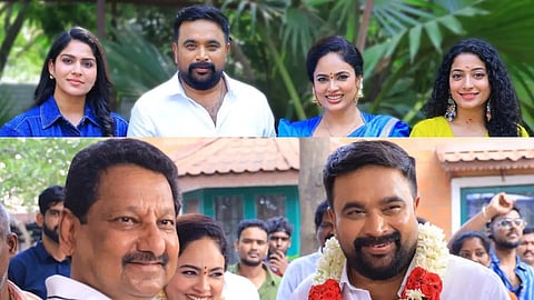 Pictures from the pooja ceremony of Sasikumar's film