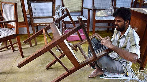Tamil Nadu's visually-challenged chair weavers urge the government to protect their livelihood.