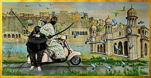Works at the exhibition showing the artist Waswo X Waswo