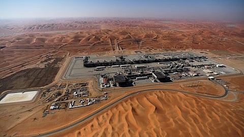 General view of Aramco's oil field in the Empty Quarter, Shaybah, Saudi Arabia.