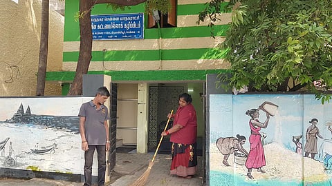 A waste collection worker said the absence of bathing facilities made it difficult to clean herself after work.