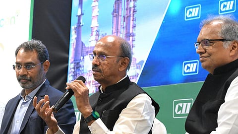 A.P. Pollution Control Board Chairman P. Krishnaiah addressing a conference on industrial pollution, in Visakhapatnam on Friday.
