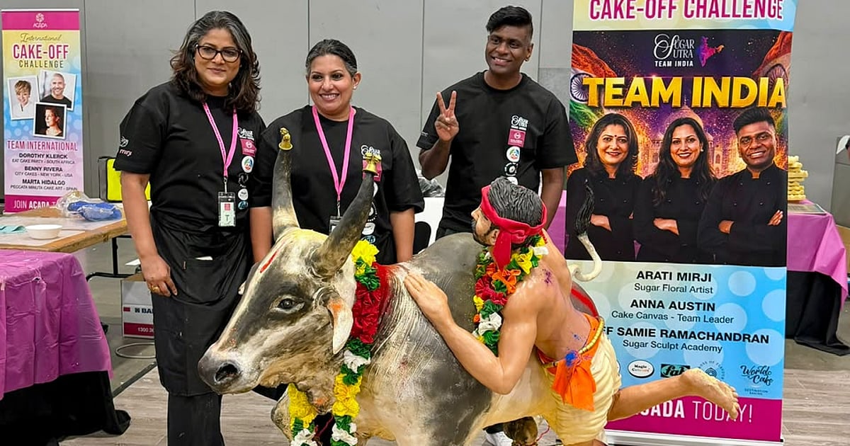 Bengaluru cake artists win big in Australia with realistic Jallikattu cake