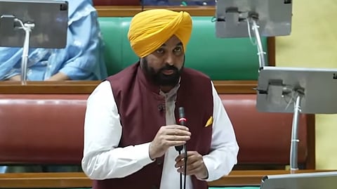 Punjab Chief Minister Bhagwant Mann speaks in the Assembly on Friday, Oct. 23, 2026.