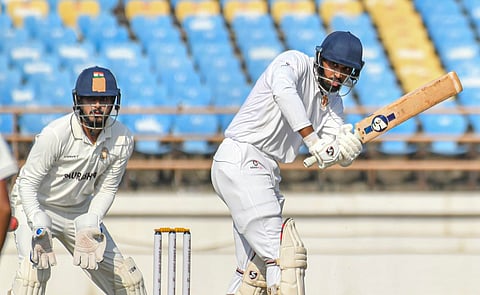 R Smaran (R) has continued to pile on the runs this season