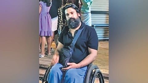 Ashwin Babu, a schoolteacher from Muchukunnu, staged the protest outside the eatery after he was unable to access the establishment because it lacked a ramp for wheelchairs.