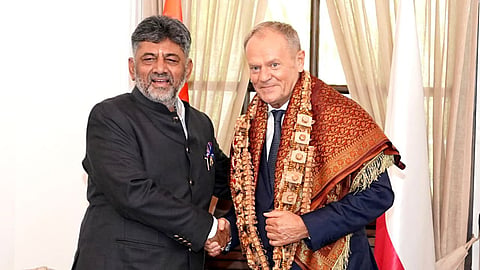 Chief Minister D.K. Shivakumar met Polish Prime Minister Donald Tusk at a private hotel in Bengaluru on Friday and held bilateral talks.