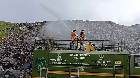 The technology involves spraying a specially formulated mixture of seeds, mulch, water, fertilisers and other soil-enhancing materials over the ground using specialised equipment.