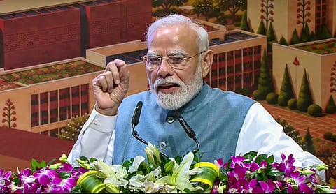 In this screengrab from a video posted on Oct. 25, 2026, Prime Minister Narendra Modi addresses the inauguration of Reserve Bank of India's Rs 169-crore data centre and Cybersecurity Training Institute, in Bhubaneswar.