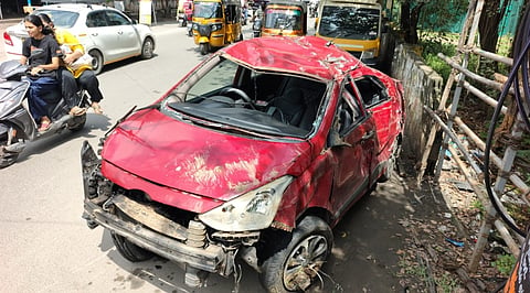 Police say the five took the car, owned by the father of one of the boys, without his knowledge; the vehicle crashed on Maduravoyal bypass near Tharapakkam. 