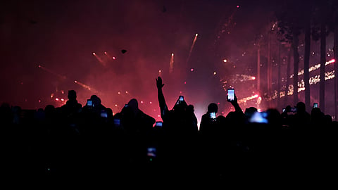 Protesters take part in an anti-government rally in Tirana, Albania, Saturday, Oct. 24, 2026.