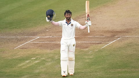 K Himateja scored an unbeaten 123 against Andhra helping Hyderabad win the match by a big margin of 267 runs