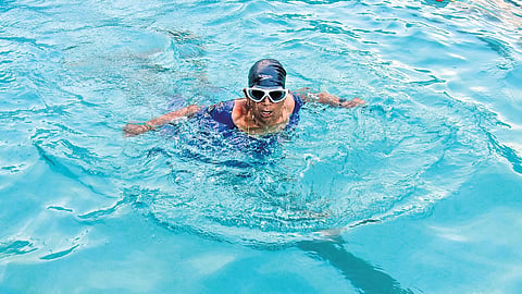 Amalapurapu Subbalakshmi at 81 is a medal-winning swimmer. 