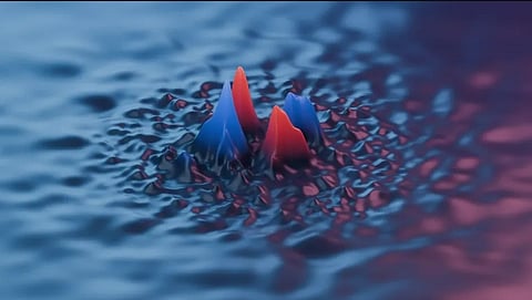 Electrons normally move freely through metals like waves across the sea, but new research from Columbia University shows that under certain quantum conditions, they can become trapped in place.
