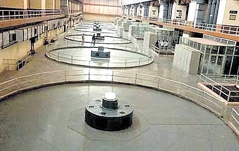 Hydroelectric power station at Nagarjunasagar