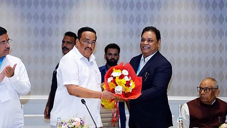 Jal Shakti Minister CR Patil reviews Ganga basin flood control initiatives.