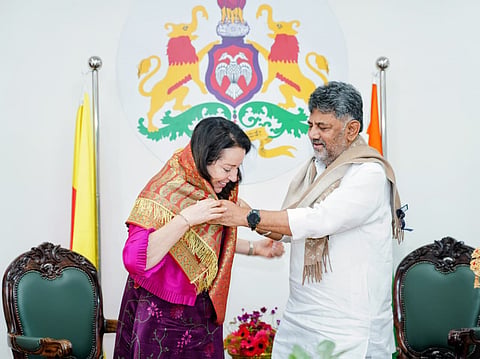 Maya Tissafi, the Ambassador of Switzerland to India, held a cordial meeting with Chief Minister D.K. Shivakumar at his official residence-office, Krishna, on Wednesday.