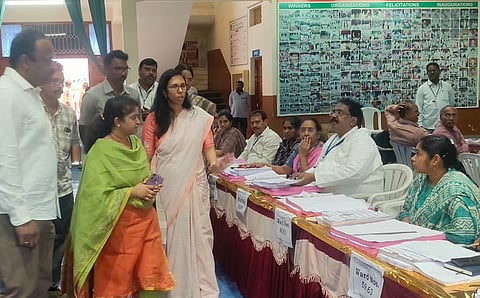 Election Observer S. Nagalakshmi inspected the postal ballot centre at PB Siddhartha College