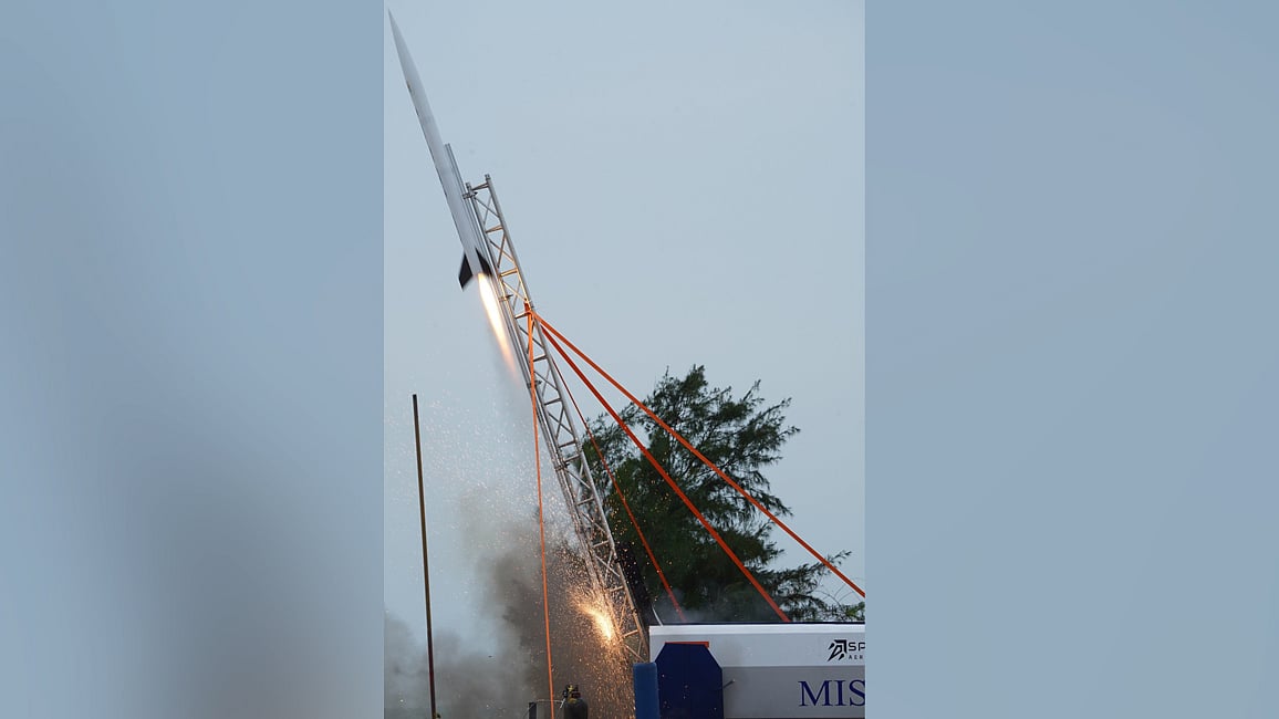 Smaller Commercial Rockets India's first reusable hybrid rocket successfully launched from Chennai ...
