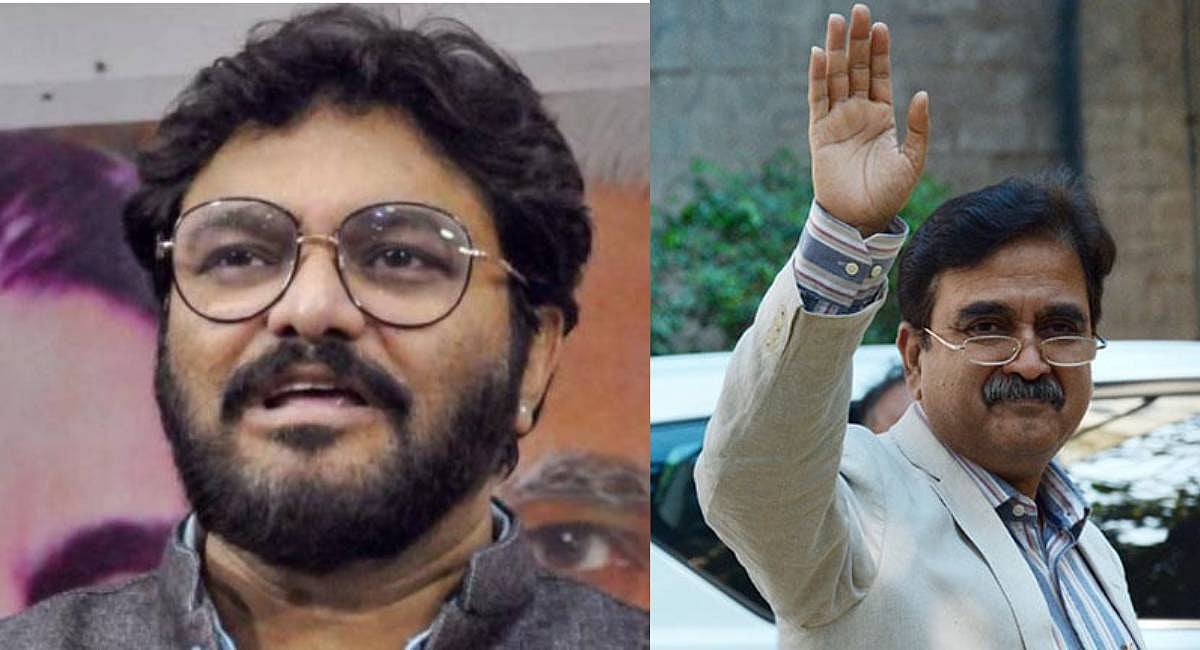West Bengal minister Babul Supriyo, BJP MP Abhijit Gangopadhyay in ...