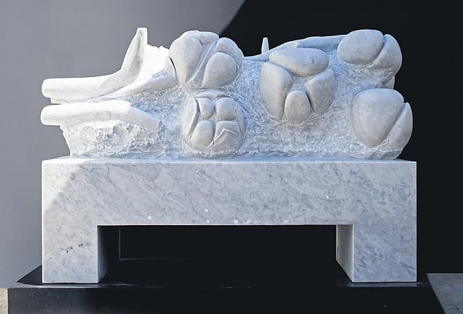 Marbel Stone Art Neo Noir像 ベルギー製 置物 美術品・アンティーク