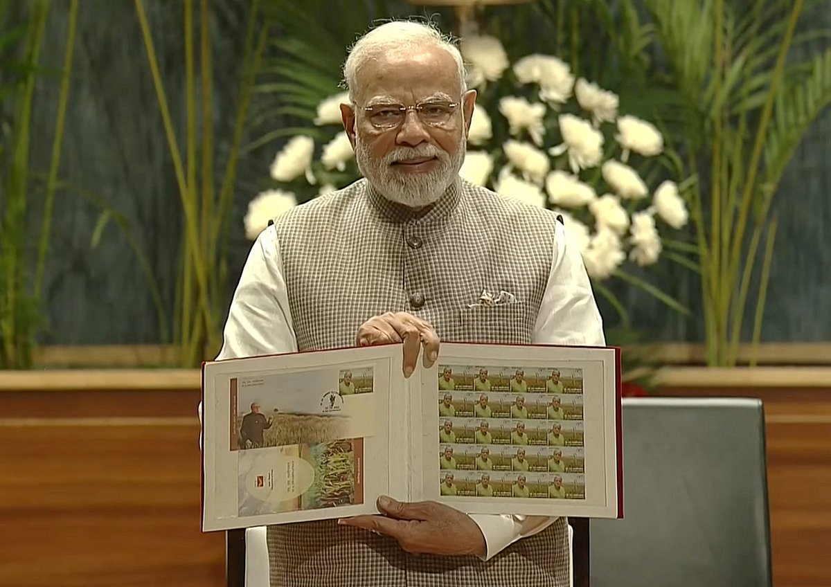 PM launches Global award M S Swaminathan Award for Food and Peace