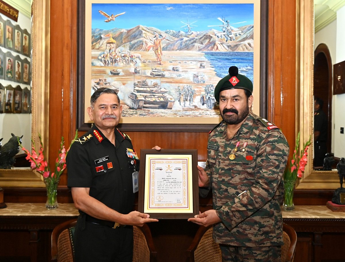 'Moment of immense pride': Honorary Lieutenant Colonel Mohanlal ...