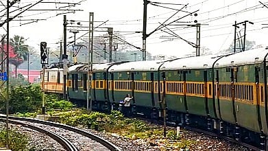 Narrow escape for passenger train as speeding truck falls on tracks ...