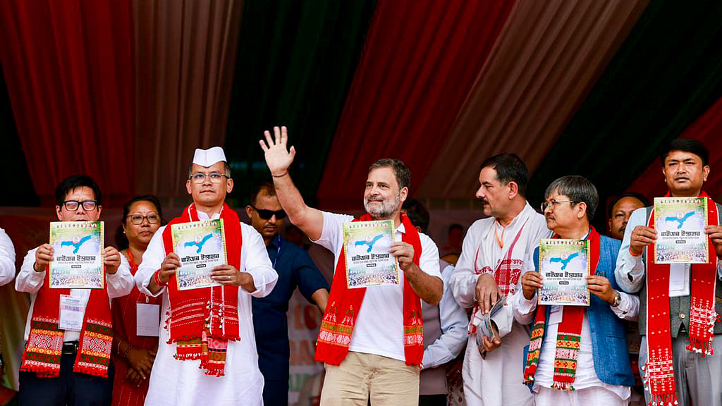 11 resolutions: Rahul Gandhi unveils Congress manifesto for Assam polls