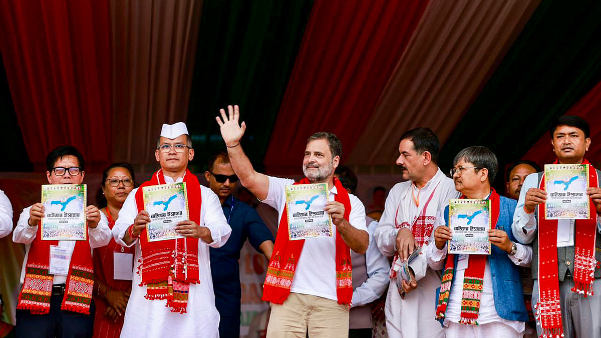 11 resolutions: Rahul Gandhi unveils Congress manifesto for Assam polls