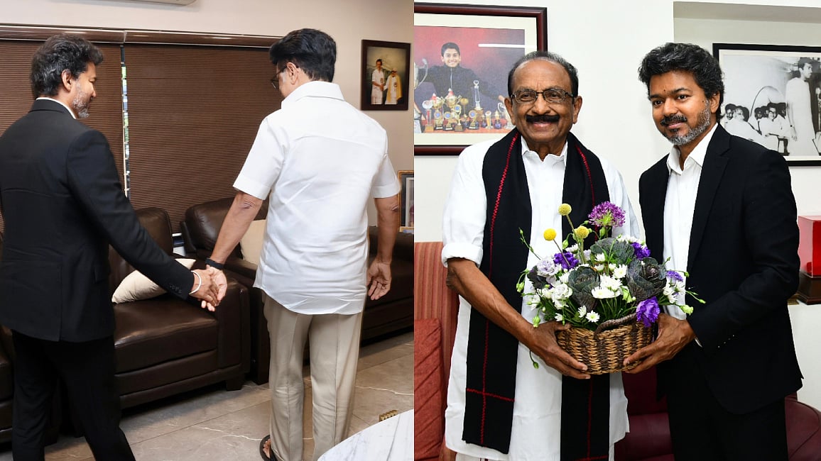 Hugs, handshakes and bouquets: CM meets ‘rivals’ Stalin, Vaiko & Seeman