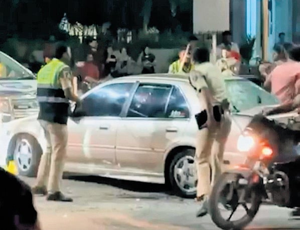 Student held for rash driving, injuring cop