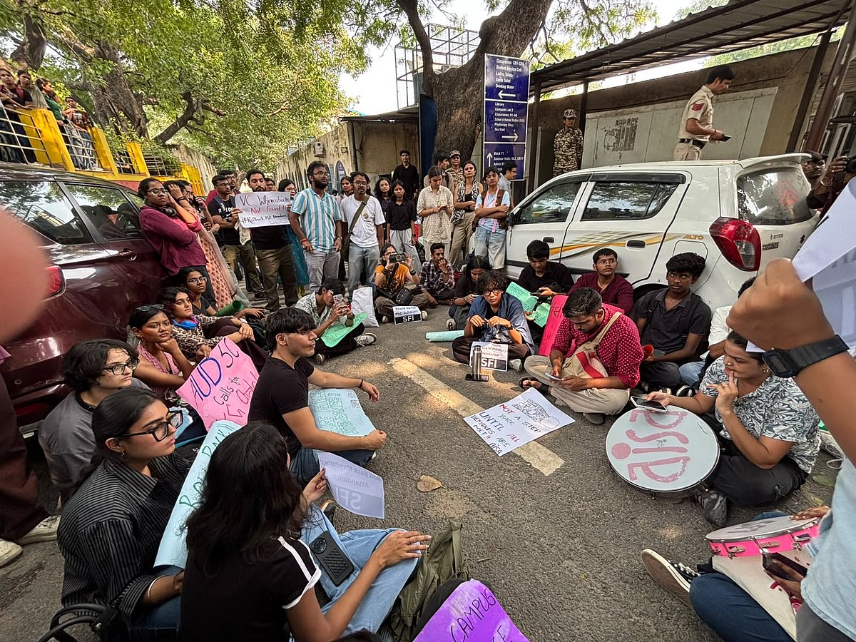 Ambedkar university students protest admin’s ‘diktats’