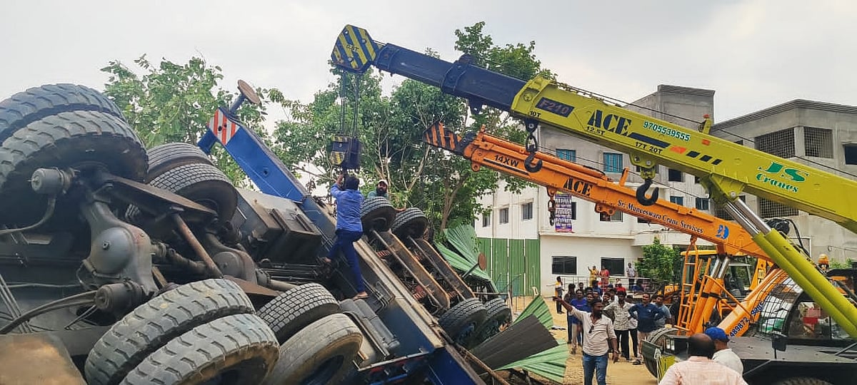 Three killed as crane collapses at construction site in Tirupati