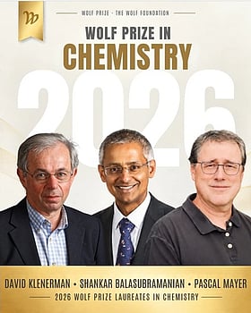 India-born scientist wins 2026 Wolf Chemistry Prize