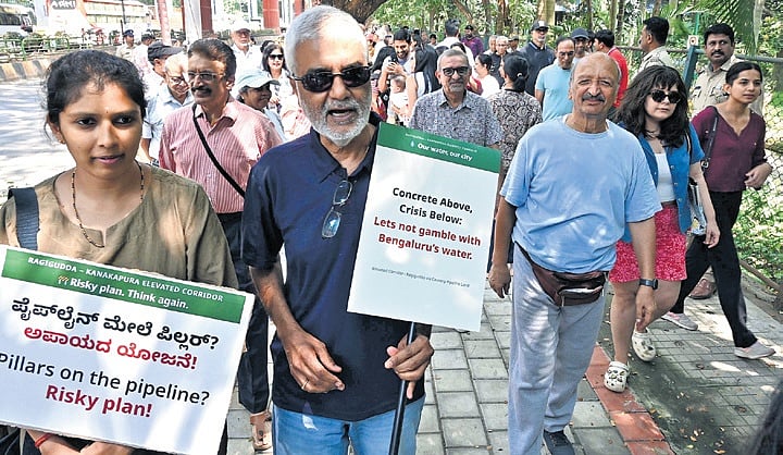 Bengaluru: ‘Dear DK, flyover yaake?’ ask protesters