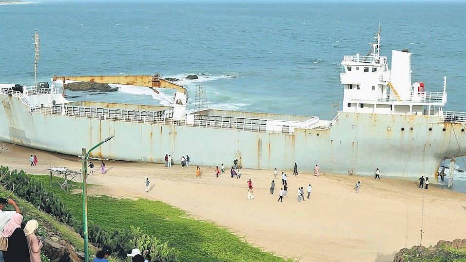 Works on grounded Bangladesh ship trigger eco concerns at Visakhapatnam ...