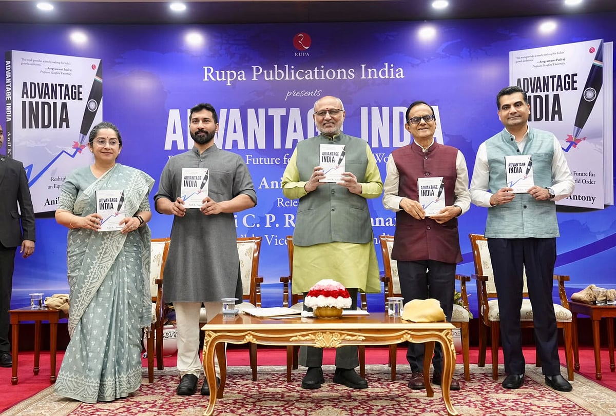 VP Radhakrishnan releases Anil K Antony’s book ‘Advantage India’ at ...