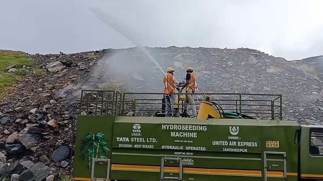 Tata Steel introduces hydroseeding to restore mined land in Jharkhand