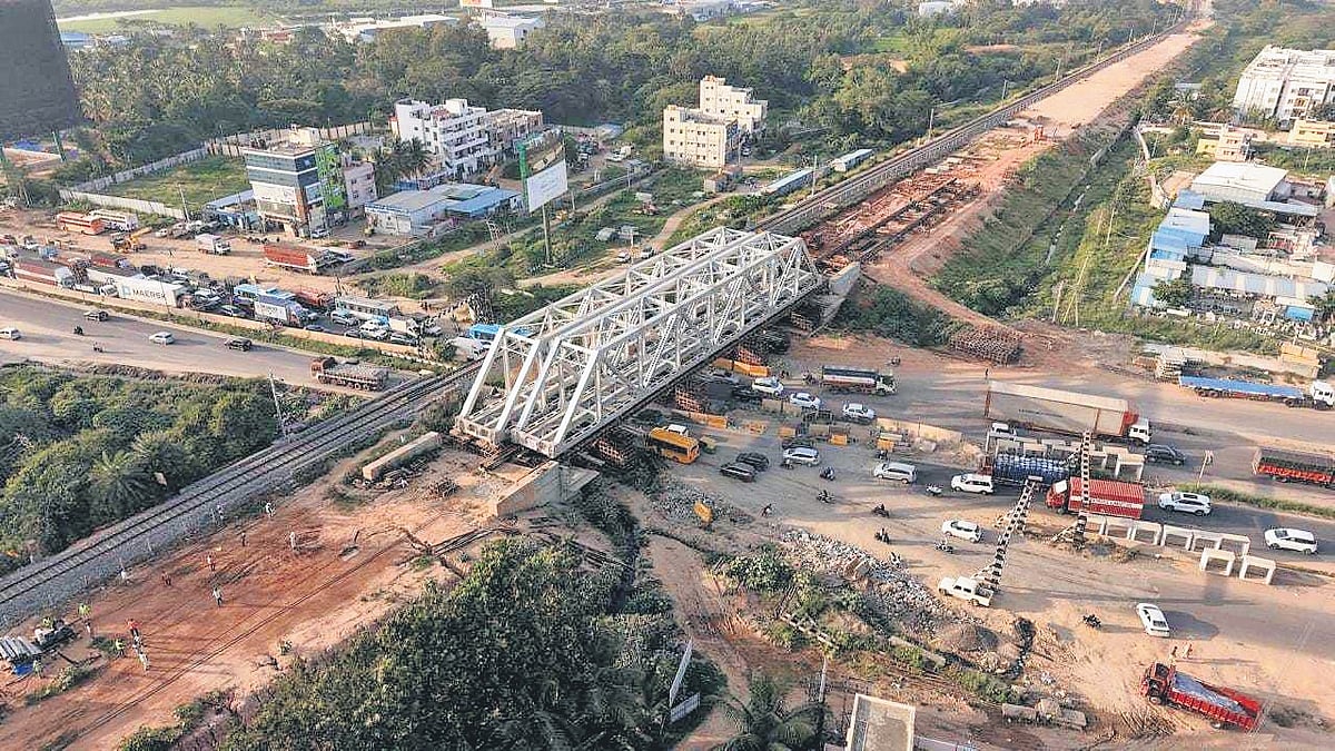 61-m girders installed for Bengaluru-Hosur rail project