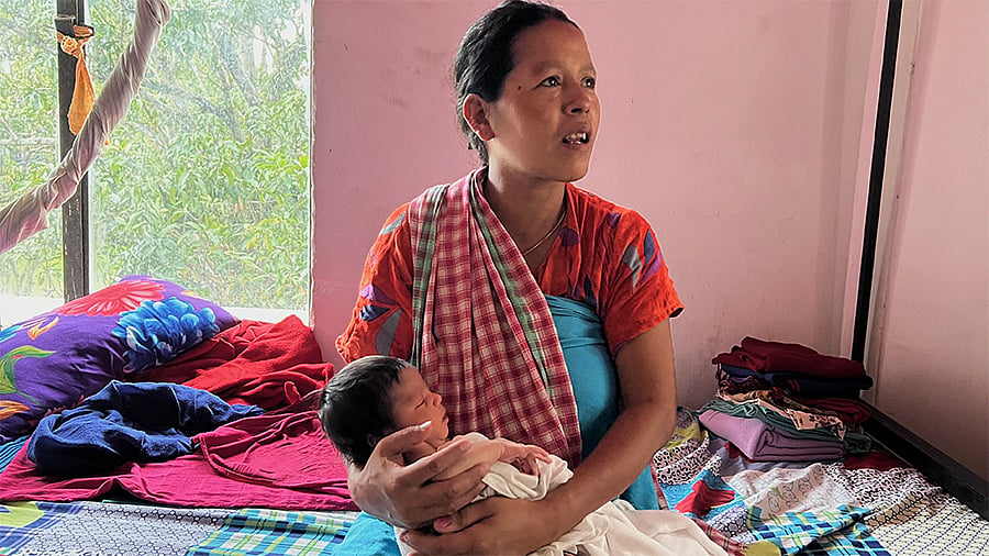 Moirangthem Abbem fled with her husband and her child from her Churachandpur home on May 3.
